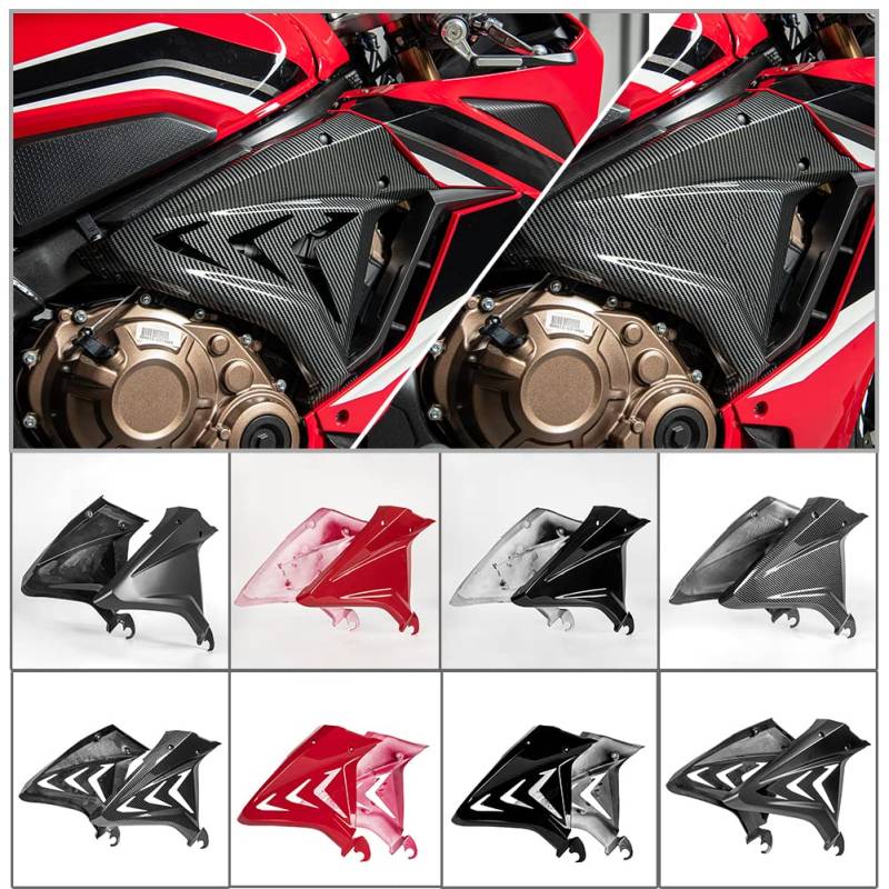 Motorradteile für CBR650R 19-22, Oberrahmen Karosserie Seitenabdeckung Infill Trim Panel Guard Verkleidung Verkleidungsschutz Dekorationssatz für CBR 650 R CBR 650R 2019 2020 2021 2022 (Carbon-Look) von FATExpress