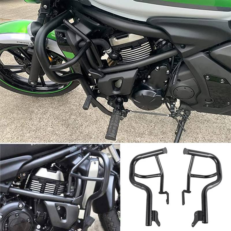 VN650 EN650 Motorrad Schwarz Stahl Autobahn Motorschutz Sturzbügel Rahmen Fallende Stoßstange Gas Tank Protektoren für Vulcan S VN 650 2015 2016 2017 2018 2019 2020 2021 2022 2023 15-23 von FATExpress