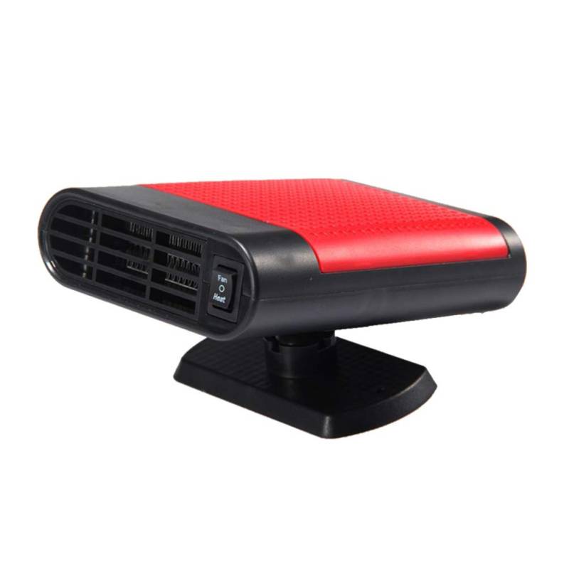 FAVOMOTO Auto Heizlüfter 12V Auto Heizlüfter Auto Heizung 2-In-1 Elektrische Demister Abtauen Schnell Heizlüfter Windschutzscheibe Entfeuchter Luft Reinigen Demister Defroster (Schwarz Rot) von FAVOMOTO