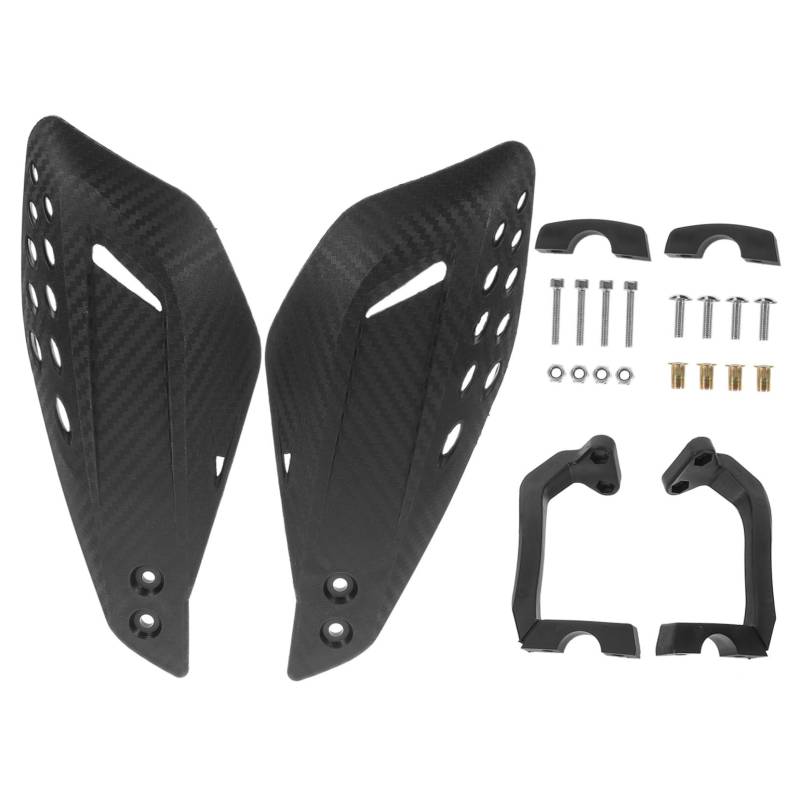 FAVOMOTO Fahrrad Fahrradhandschutz 2Pcs Lenker Handbürstenschutz Handschutz Assy für Motocross Offroad Pit Bike ATV Schwarz Zubehör Für Handschutzausrüstung Fahrradlenker von FAVOMOTO