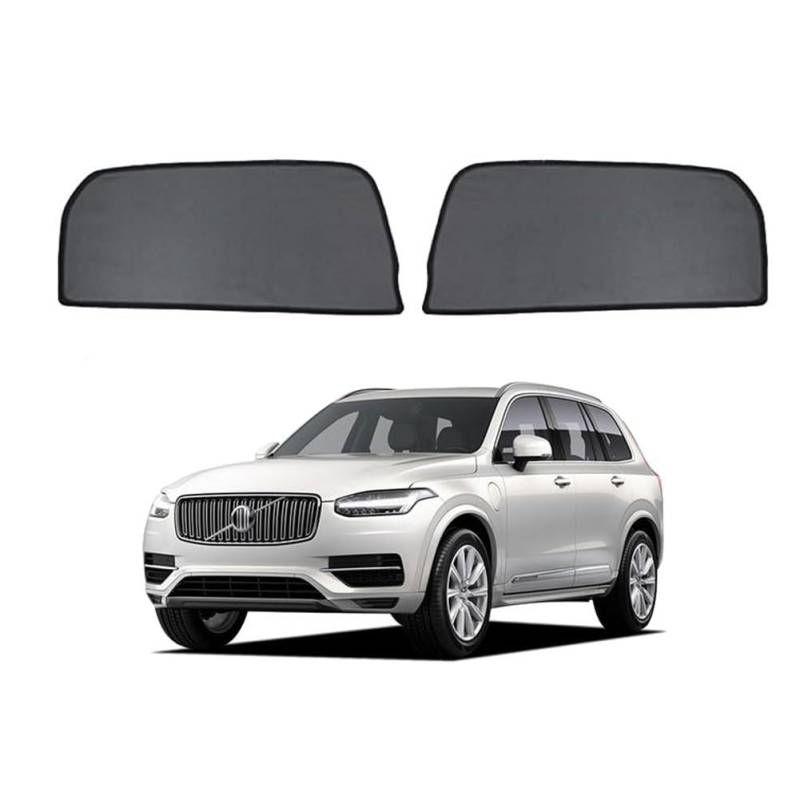 Sonnenschutz Auto Magnetisch Vorhang für Volvo XC90 2015-2023 XC 90 UV Schutz Seitenscheiben Fenster Sonnenblende Zubehör Für Baby Kinder Erwachsene Haustiere Schwarz,2pcs- Rear Door von FAXIULAN