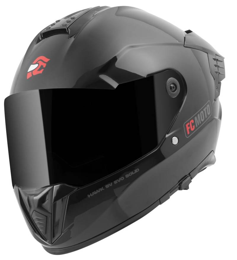 FC-Moto Hawk EVO Solid Helm, schwarz, XL von FC-Moto