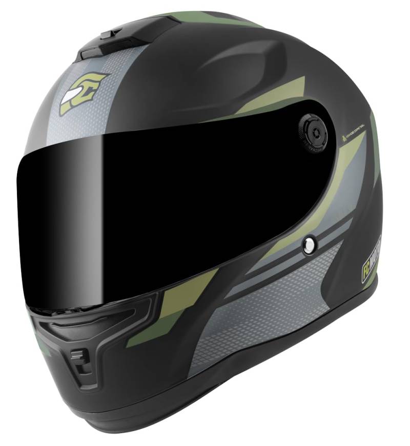 FC-Moto Zeron Helm, schwarz matt/grün, L von FC-Moto