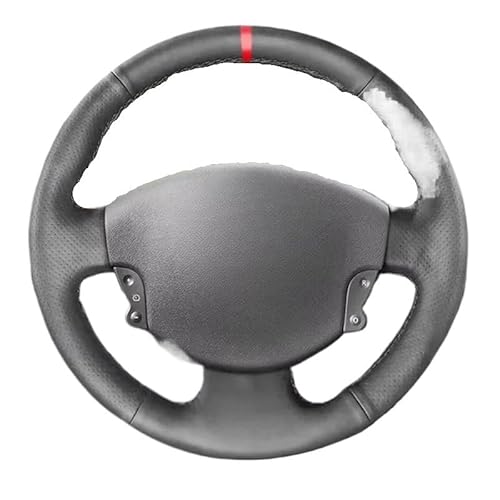 Auto-Lenkradabdeckung Auto-Lenkradabdeckung Aus Perforiertem Leder, Für Kangoo 2008, Für Scenic 2003–2009, Für Megane 2003 2004 2005 2006 2007 2008 Lenkradabdeckung(Yellow Thread) von FCAPCBMUKW