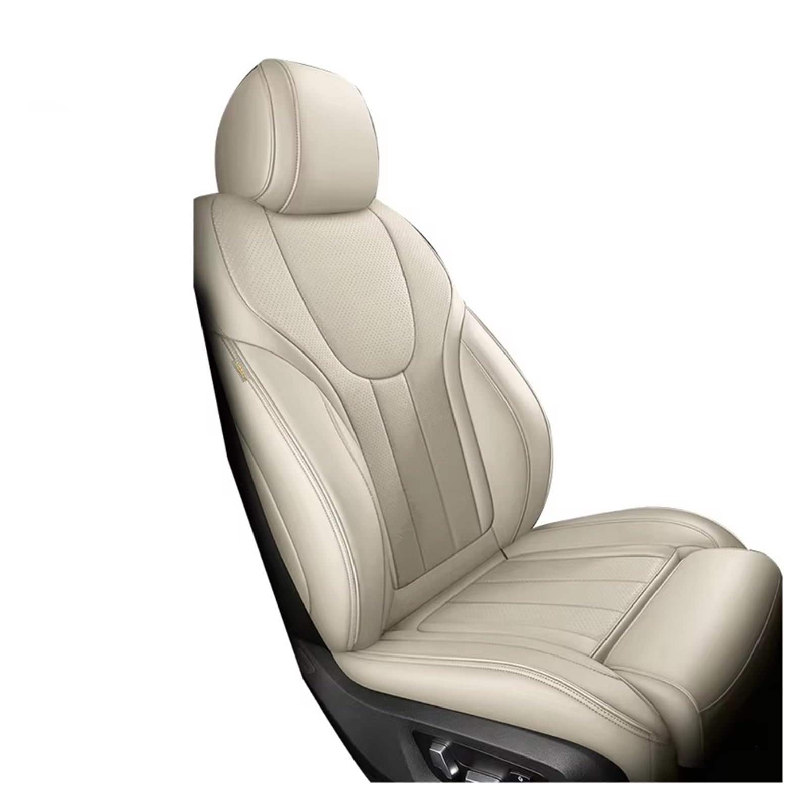 FCAPCBMUKW Sitzbezug Auto Autositzbezüge Für Benz Für W205 Für W203, Atmungsaktives Und Verschleißfestes Auto-Kissenzubehör Autositzbezug(1PCS-Beige) von FCAPCBMUKW