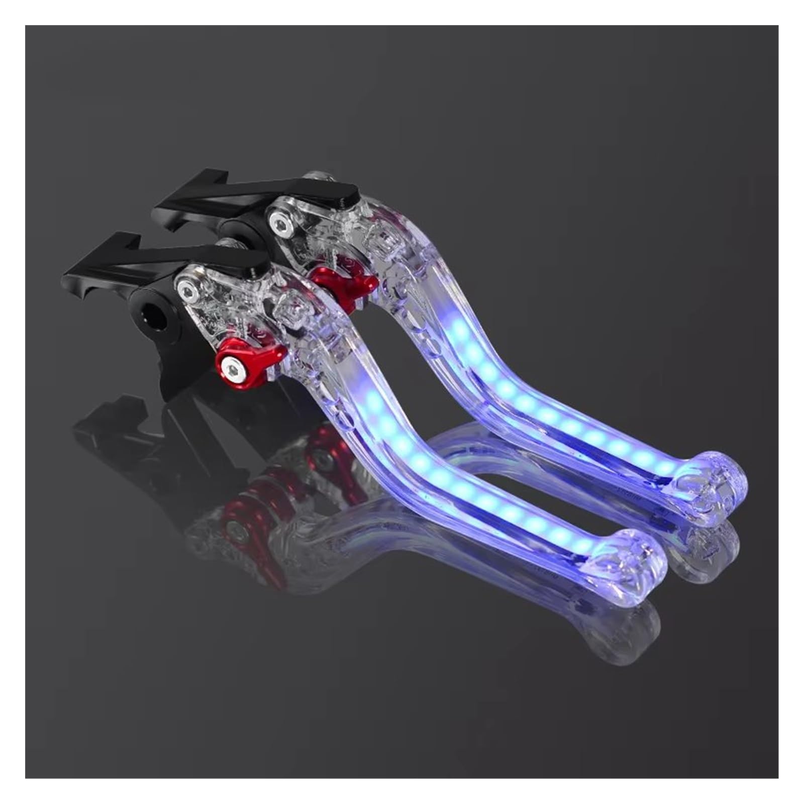 Kupplungsarmatur Für S1000R 2021-2023 2024 Licht Up Signal Schalten Licht Brems Griff Hebel Motorrad Einstellbare Bremse Kupplung Hebel Kupplungshebel(Transparent-red) von FCAPCBMUKW