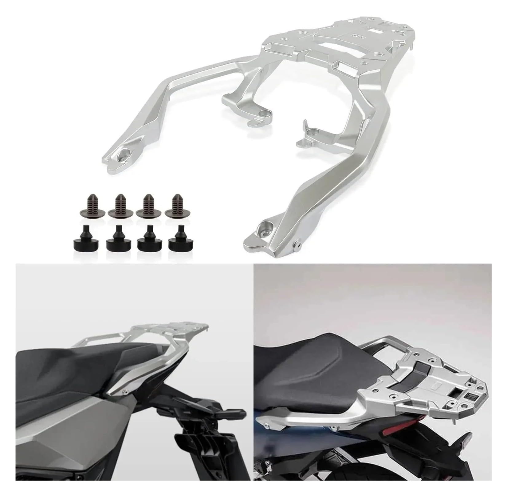 Motorrad Solositz Hintere Gepäck Unterstützung Für Forza 750 NC 750 XADV 750 2021-2024 Motorrad Hinten Schwanz Rack Gepäck Box Halterung Hinten Sitz Gepäck Rack Unterstützung(Style 2) von FCEFBGBHJ