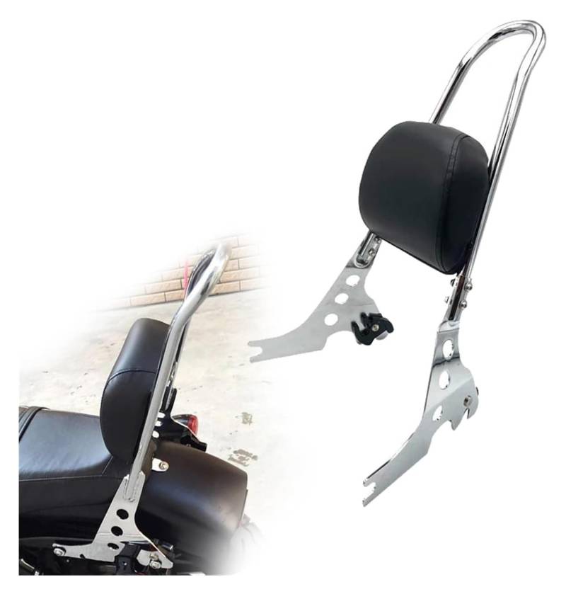 Motorrad Solositz Hintere Gepäck Unterstützung Für H&Arley Forty-Eight Special XL1200XS 2018 2019 Motorrad-Detachables Sissy Bar Beifahrer-Rückenlehnendekoration(Chrome B) von FCEFBGBHJ