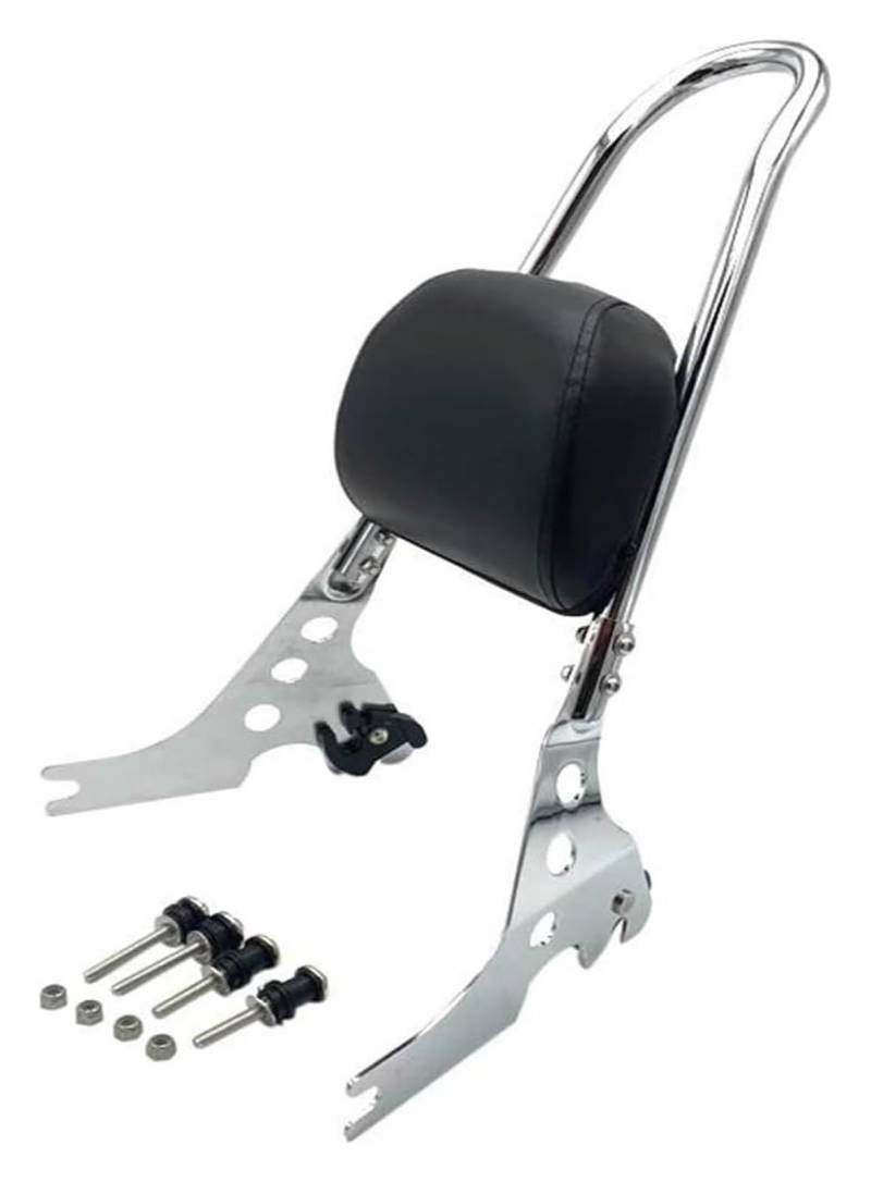 Motorrad Solositz Hintere Gepäck Unterstützung Für H&Arley Sportster 883 Low XL883L 2005 2010 Motorrad Abnehmbare Sissy Bar Beifahrer-Rückenlehnendekoration(Chrome B) von FCEFBGBHJ