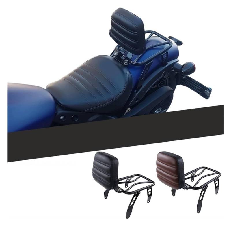 Motorrad Solositz Hintere Gepäck Unterstützung Für I&ndian Scout Bobber ABS 2018 2019 2020 Motorradfahrer Solositz Gepäckträger Fahrer Rückenlehne Sissy Bar Dekoration(Black Typeb Backrest) von FCEFBGBHJ