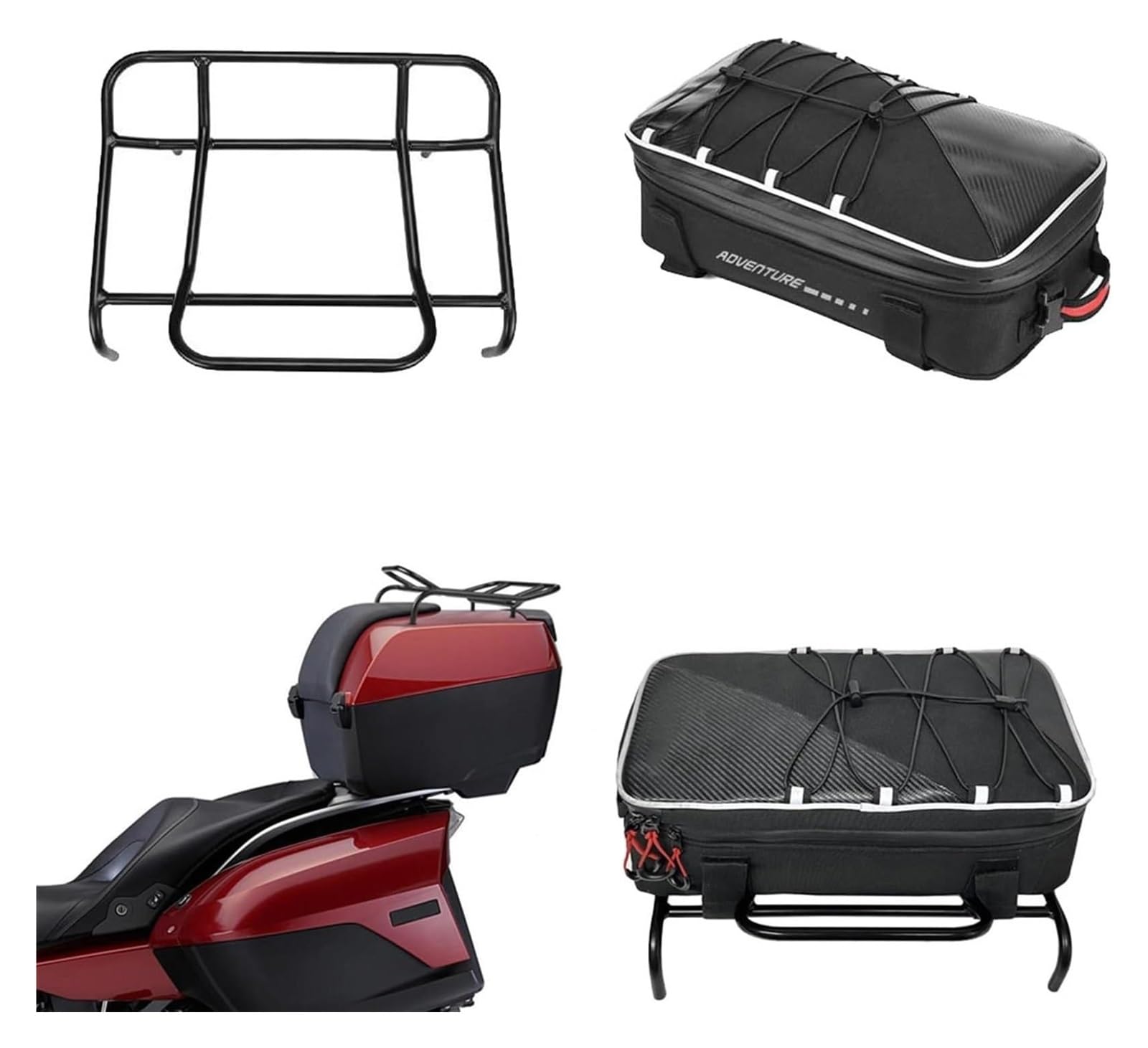 Motorrad Solositz Hintere Gepäck Unterstützung Für K 1300 GT K1300GT Dekoration Motorrad Top Cases Rack Hinten Tasche Gepäck Taschen Geländer Racks Fällen Klammern(A Set) von FCEFBGBHJ