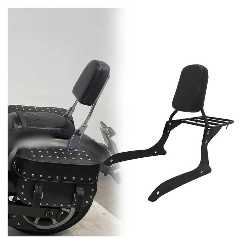 Motorrad Solositz Hintere Gepäck Unterstützung Für Y&amaha XVS 1300 XVS1300 A Midnight VStar 1300 2007–2015 Heckträger Rückenlehne Sissy Bar Gepäckträger Dekoration(Schwarz) von FCEFBGBHJ