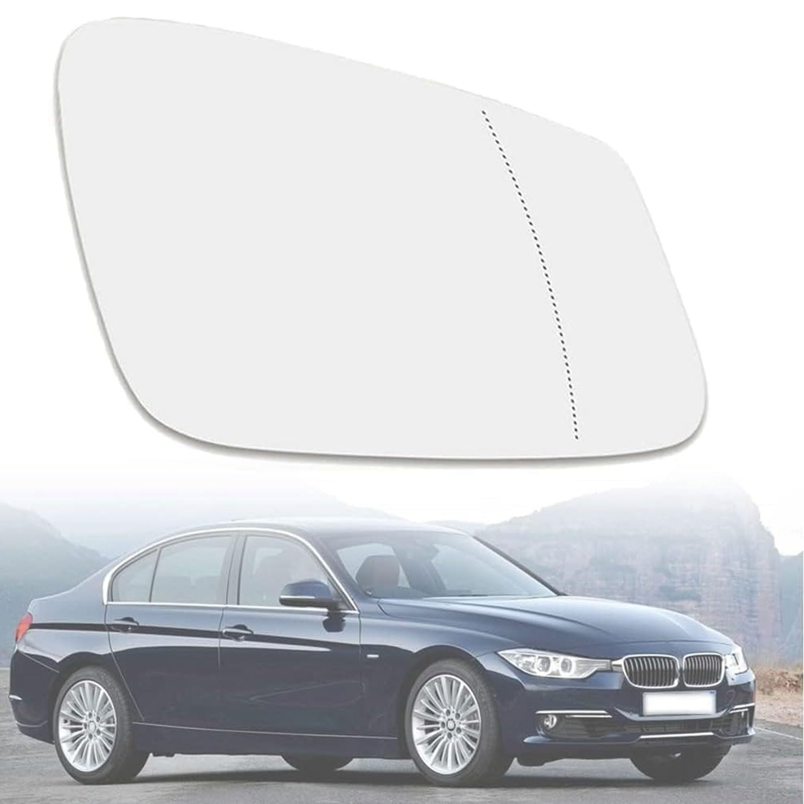 Auto Spiegelglas Ersatz für BMW Series 3 M3 F80 Sedan 2014-2018 2019 2020, Türspiegelglas Außenspiegel Glas Beheizbar mit Trägerplatte Auto Zubehör,Right von FCNNYBF