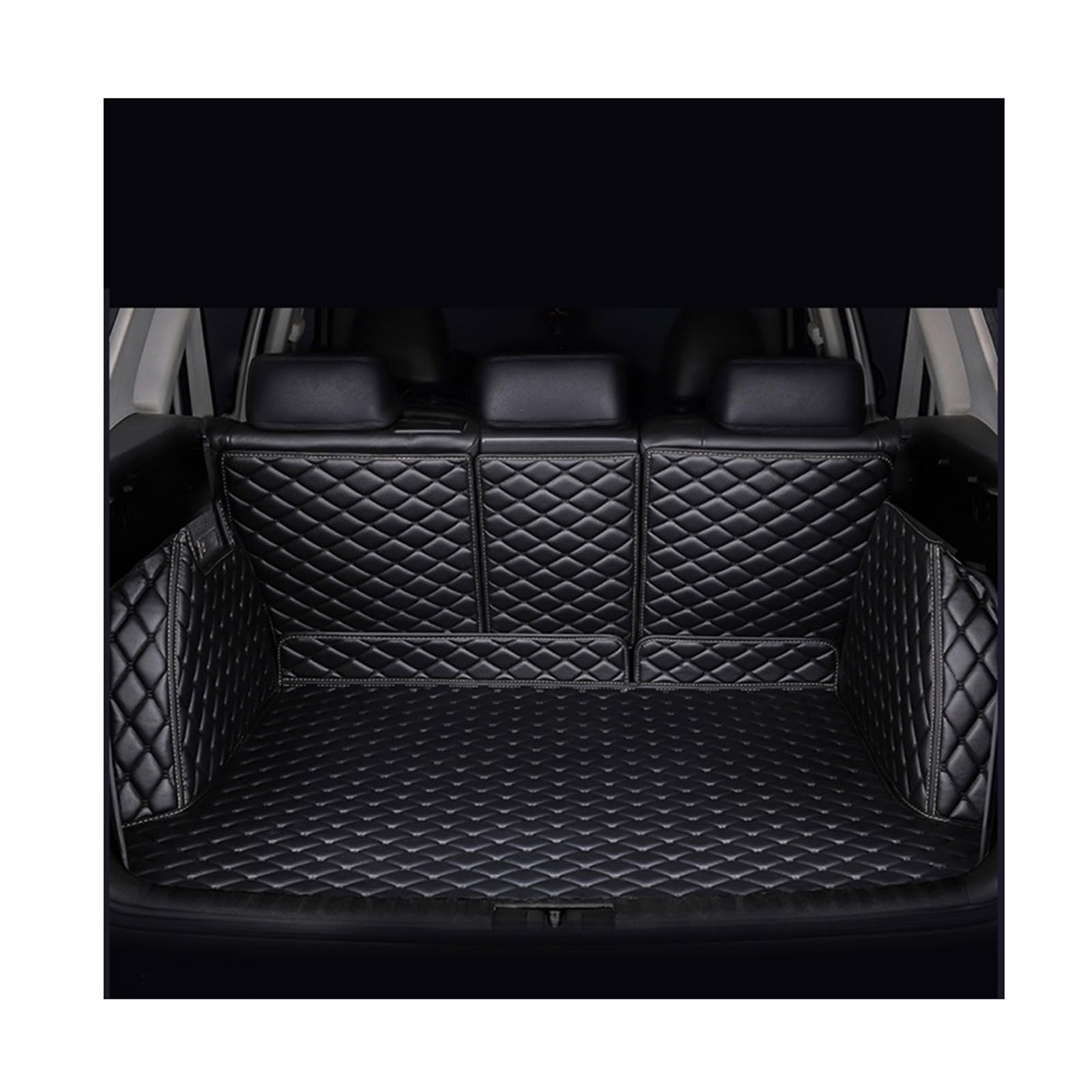 Kofferraum Schutzmatte für BMW X5 F15 2013-2018 5seats, Vollständig Einkreisung Kratzfest rutschfest Auto Leder Kofferraummatte Zubehör,Black von FCNNYBF