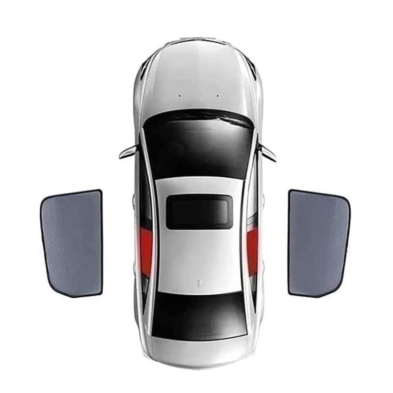 Sonnenschutz Auto Seitenfenster für Toyota RAV4 2002 2003 2004 2005 2006 2007 2008, Auto Sonnenschutz Wärmeisoliert UV Schutz PrivatsphäRe Schutz Zubehör,2pcs-rear-doors von FCNNYBF