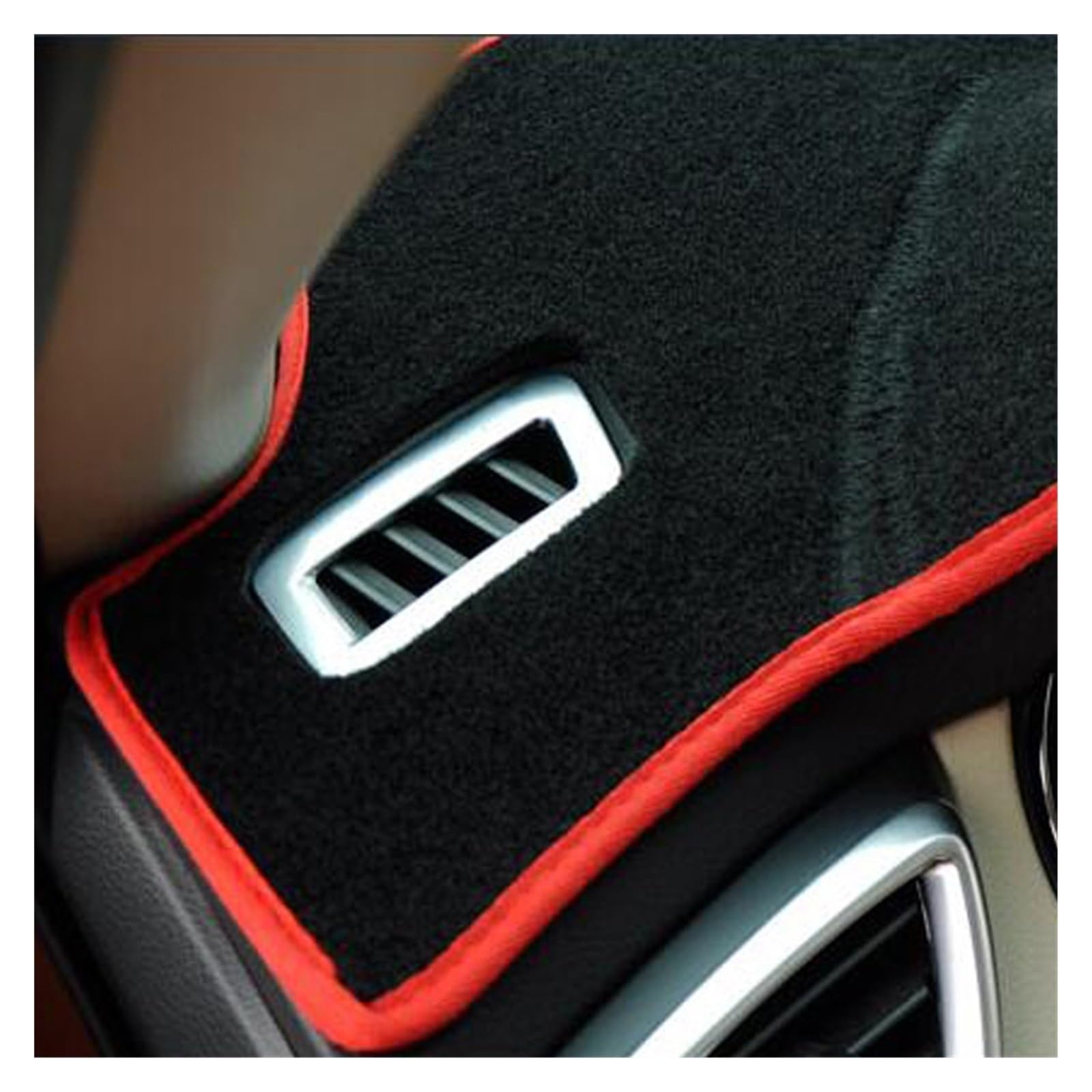 Auto-Armaturenbrett-Abdeckung, Armaturenbrett-Pad, Teppich, Armaturenbrett-Pad, Teppich, Armaturenbrett-Matte für Golf für GTI R 6 für MK6 2010–2012 (rot) von FCVDUBZN