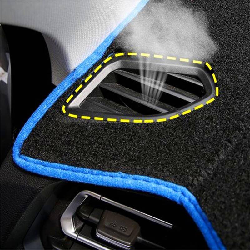 Auto Armaturenbrett Abdeckung Automobil Dash Mat Armaturenbrett Pad Teppich Anti-UV Anti-Rutsch Für Mazda 3 M3 BL 2009 2010 2011 2012 2013(Blue) von FCVDUBZN