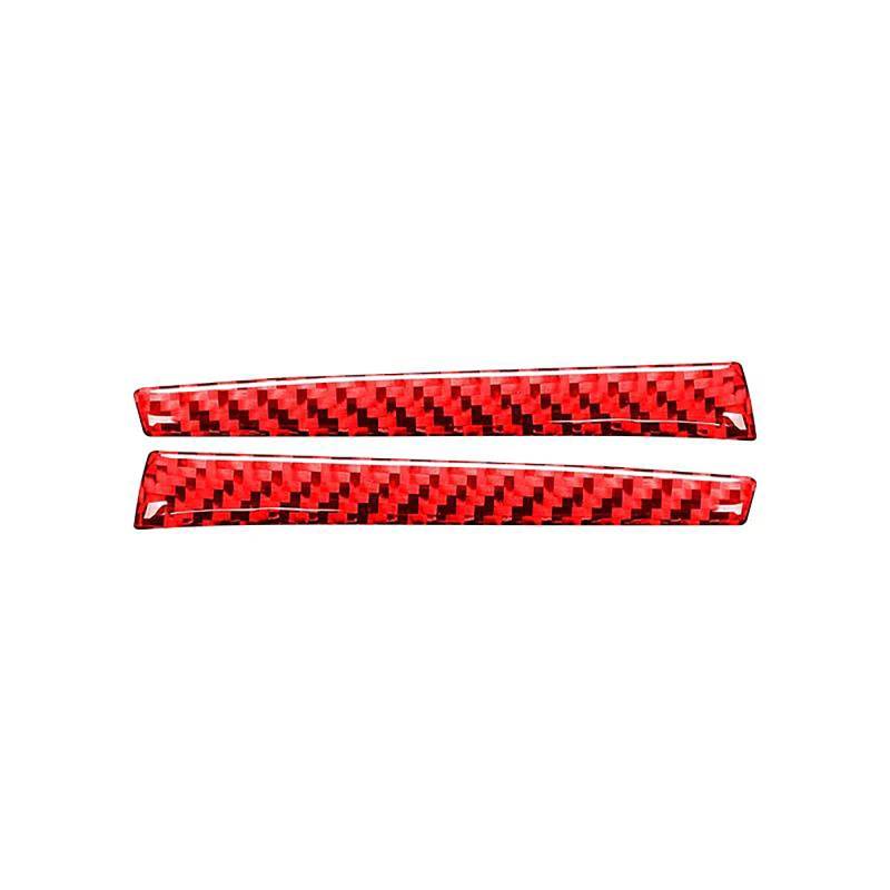 Für 3 Serie Für E90 2005-2012 Auto Zubehör Carbon Fiber Innen Auto Zentrale CD-Taste Beide Seiten Trim Abdeckung Dekor Aufkleber(Rood) von FCVDUBZN