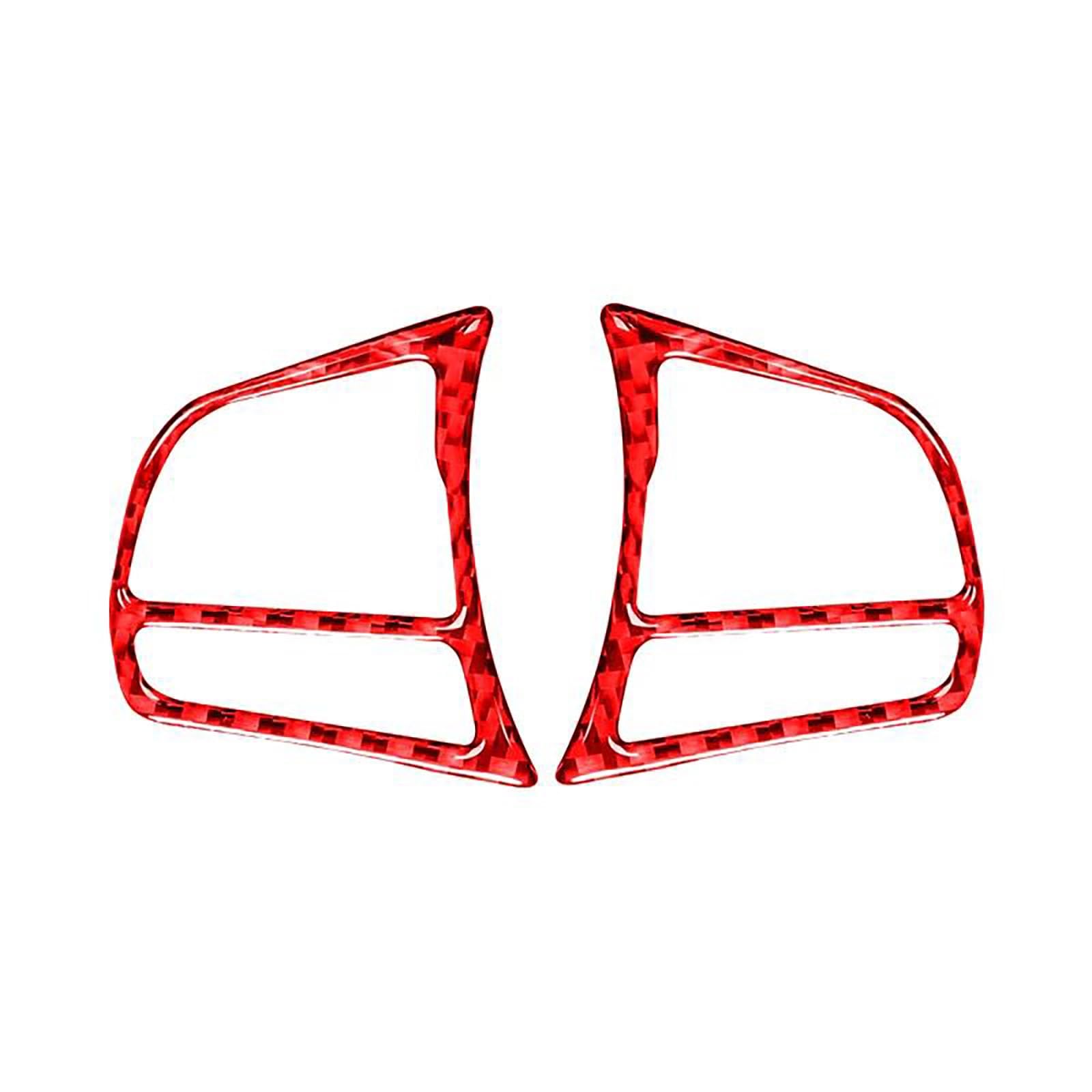 Für 3 Serie Für GT Für F30 Für F34 2013-2018 Zubehör Carbon Fiber Innen Auto Lenkrad Panel Taste Trim Rahmen Abdeckung Aufkleber(Rood,Style A) von FCVDUBZN