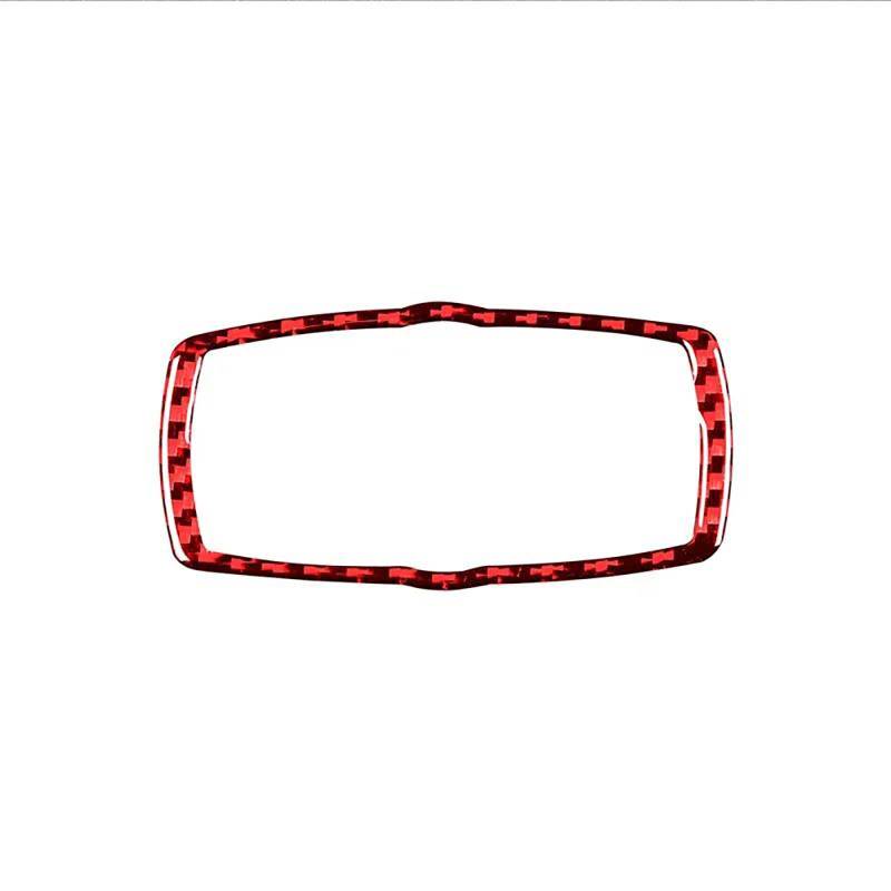 Für 5 Serie Für E60 2008-2010 Auto Innen Zubehör Carbon Fiber Innen Auto Scheinwerfer Schalter Trim Rahmen Abdeckung Aufkleber(Rood) von FCVDUBZN