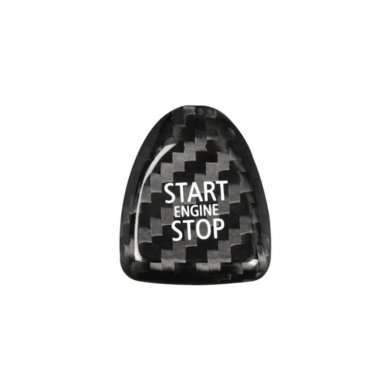 Für Mini Cooper F54 F55 F56 F57 F60 Carbon Faser Auto Zündung Motor Start Stop Taste Innen Trim Aufkleber Abdeckung Aufkleber(Black) von FCVDUBZN