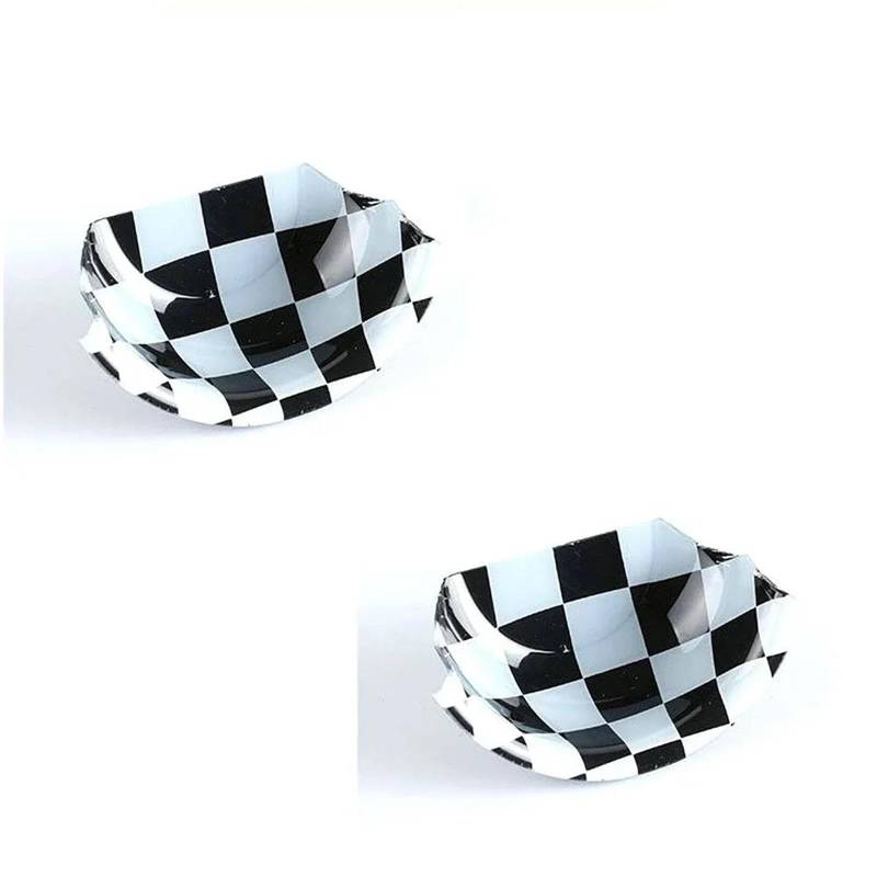 Für Mini Cooper F56 F55 F54 F60 Clubman Countryman Auto Innentürgriff Dekoration Abdeckung Aufkleber Zubehör(2PCS Checker) von FCVDUBZN