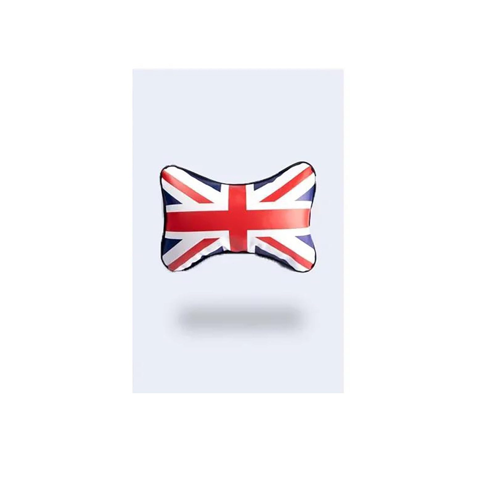 Für Mini Cooper F60 R60 F55 F56 Leder Kopfstütze Nackenschutz Kissen Auto Innen Zubehör Auto Hals Kopfstütze(Union Jack) von FCVDUBZN