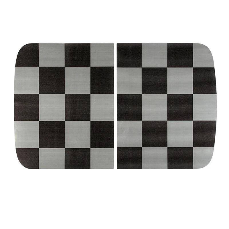 Für Mini Für Cooper F54 F55 F56 F60 R56 R55 R60 2PCS PVC Schiebedach Aufkleber Dachfenster Schutz Film Deckt Auto Zubehör Styling(Chequered Gray,for F54) von FCVDUBZN