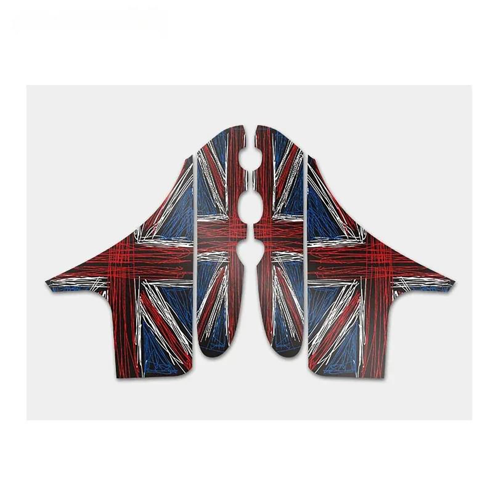 Für Mini Für Cooper Für R55 R56 R57 R58 R59 Auto Innen Aufkleber Leder Panel Seite Aufkleber Auto Zubehör(Pained Union Jack) von FCVDUBZN