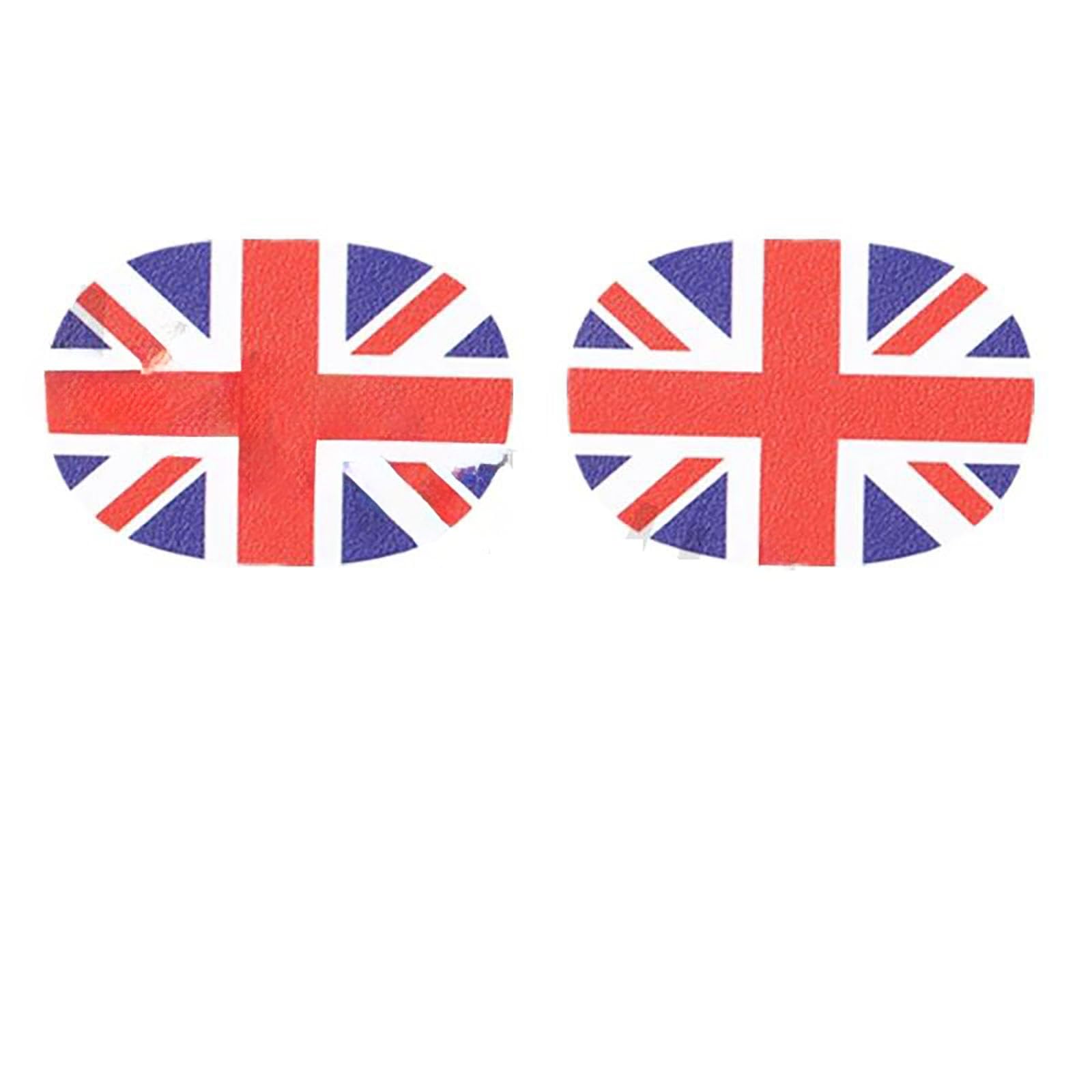 Für Mini Für Cooper R55 R56 F56 F57 Leder Auto Hinten Sitz Zurück Griff Aufkleber Abdeckung Schutz Aufkleber Dekorative Innen Zubehör(F56F57 Union Jack) von FCVDUBZN