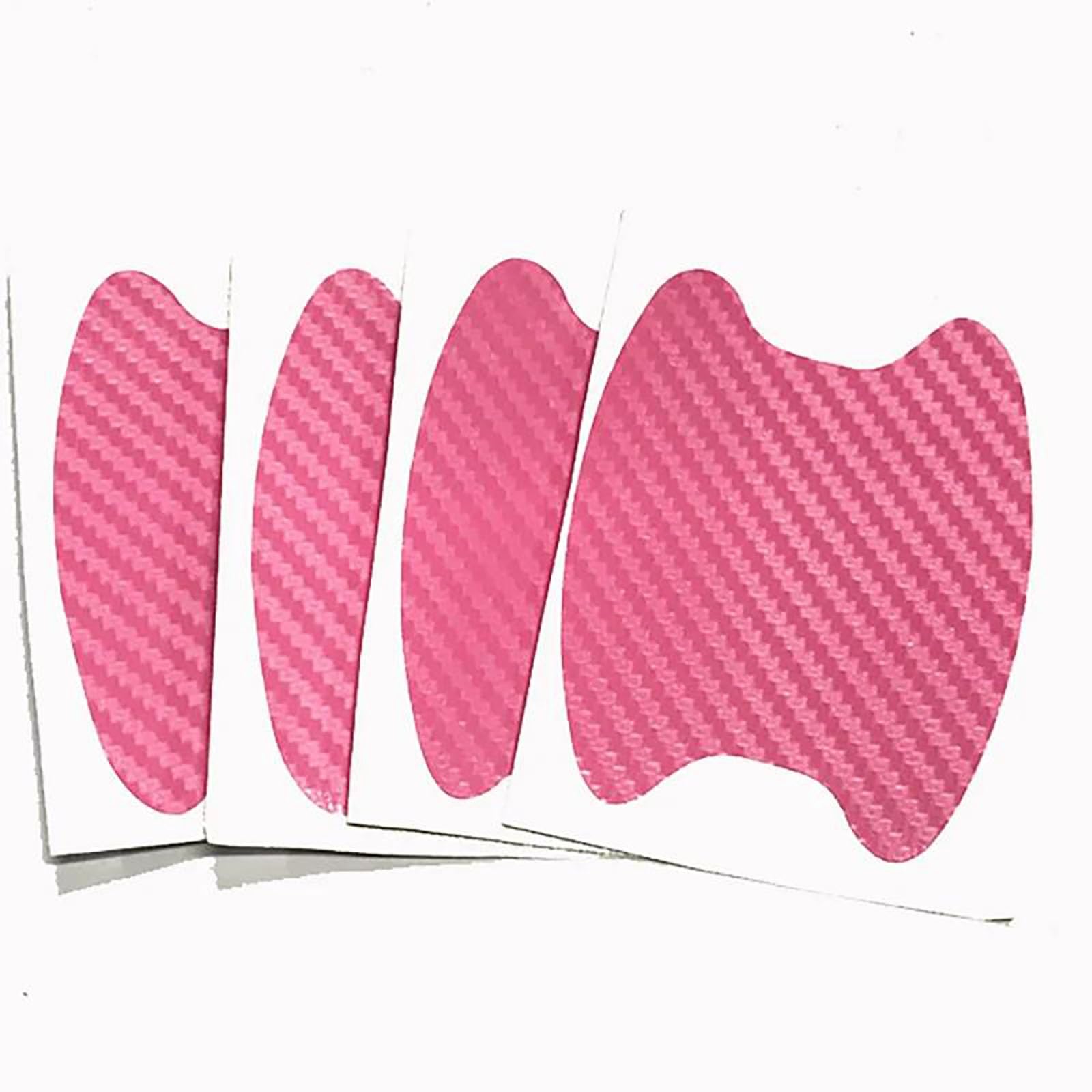 Für Mini Für Cooper R56 8 E90 W218 Ds7 4 Stück Zubehör Autotüraufkleber Kohlefaser Styling Kratzer Abdeckung(4PCS Pink) von FCVDUBZN