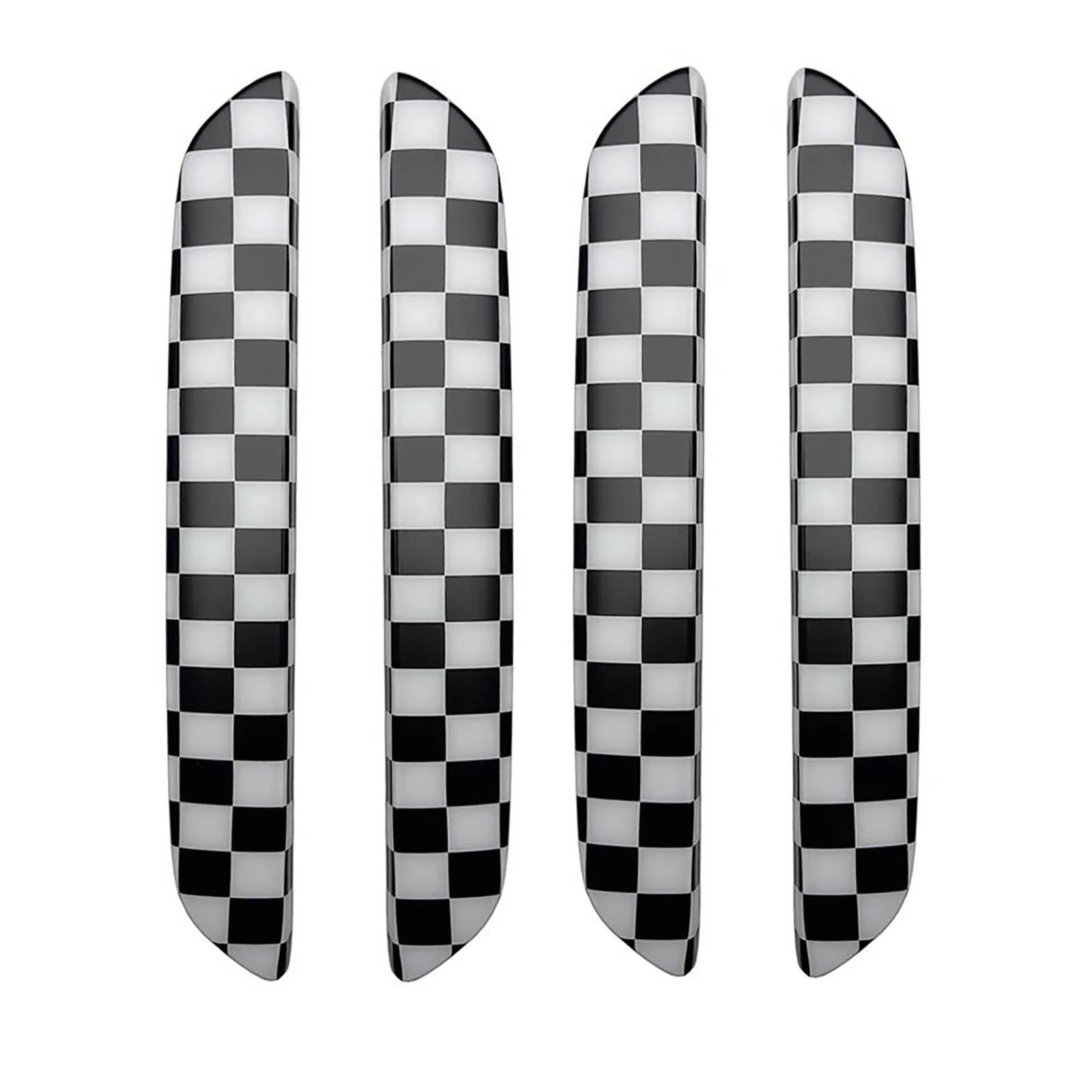 Für Mini Für Countryman JCW U25 J01 EV J05 2024 2025 Außentür Griff Abdeckung Aufkleber Trim Auto Auto Zubehör(Checker 4PCS) von FCVDUBZN