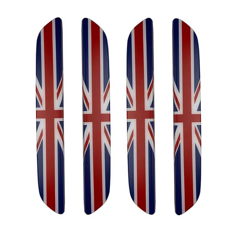 Für Mini Für Countryman JCW U25 J01 EV J05 2024 2025 Außentür Griff Abdeckung Aufkleber Trim Auto Auto Zubehör(Union Jack 4PCS) von FCVDUBZN