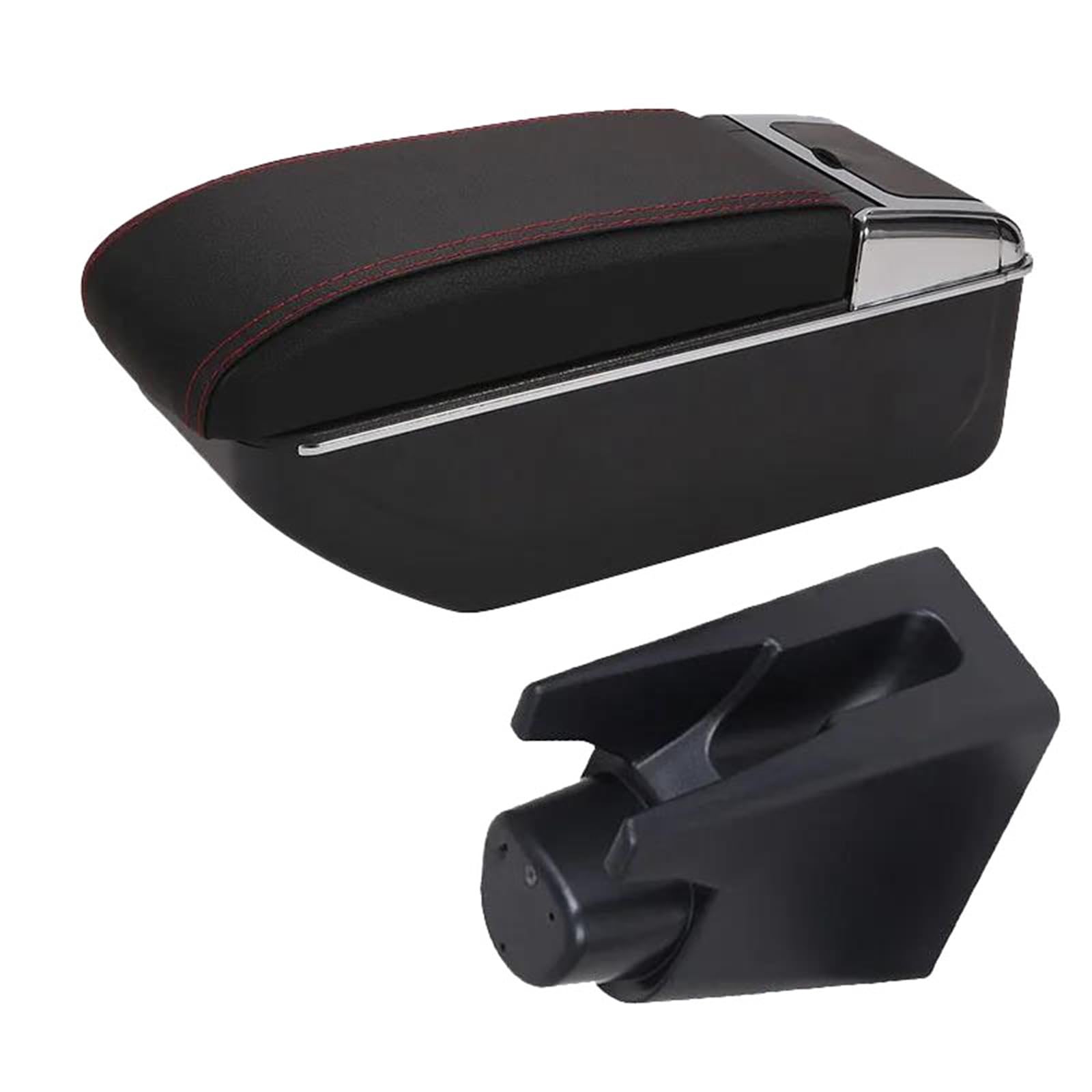 Für Peugeot 107 Für Citroen Für C1 Für Toyota Für Aygo Armlehne Box Auto Zubehör Shop Box Innen Teile Details.(D1 Black red No USB) von FCVDUBZN