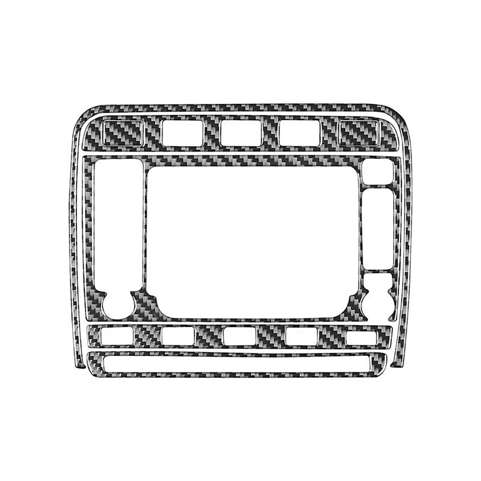 Für Porsche Für Cayenne 2003-2010 Carbon Faser Auto Navigation Multimedia CD Panel Trim Rahmen Dekoration Aufkleber Innen Zubehör von FCVDUBZN