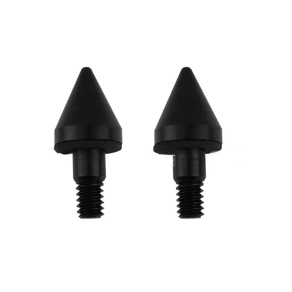 Für Smart 451 450 Für Fortwo Auto Hinten Stoßstange Nagel Legierung Anti-Kollision Schutz Auto Außen Zubehör Modifizierte Produkte(Pointed-Black,1Pcs) von FCVDUBZN