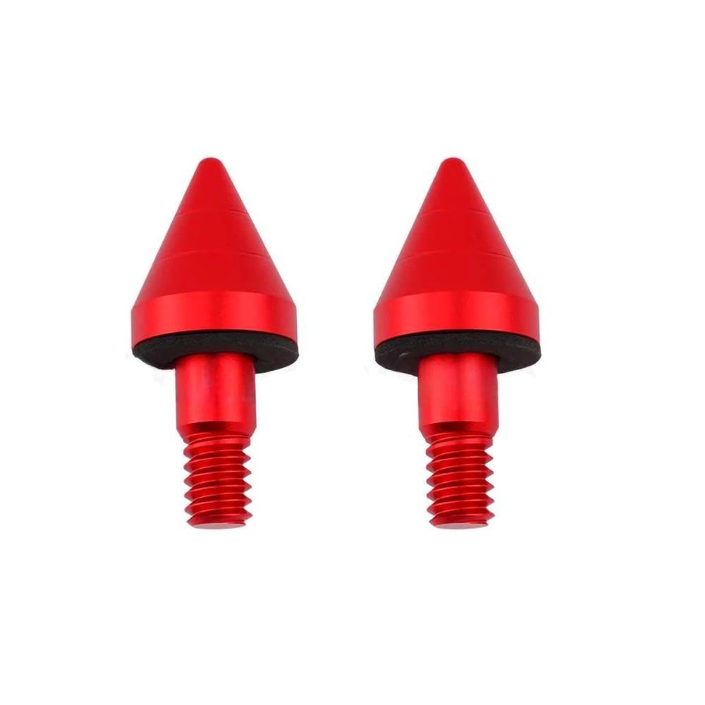 Für Smart 451 450 Für Fortwo Auto Hinten Stoßstange Nagel Legierung Anti-Kollision Schutz Auto Außen Zubehör Modifizierte Produkte(Pointed-Red,1Pcs) von FCVDUBZN