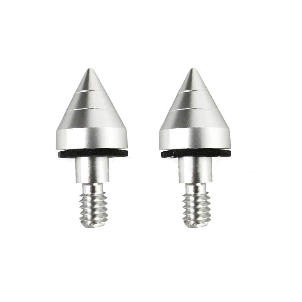 Für Smart 451 450 Für Fortwo Auto Hinten Stoßstange Nagel Legierung Anti-Kollision Schutz Auto Außen Zubehör Modifizierte Produkte(Pointed-Silver,2Pcs) von FCVDUBZN