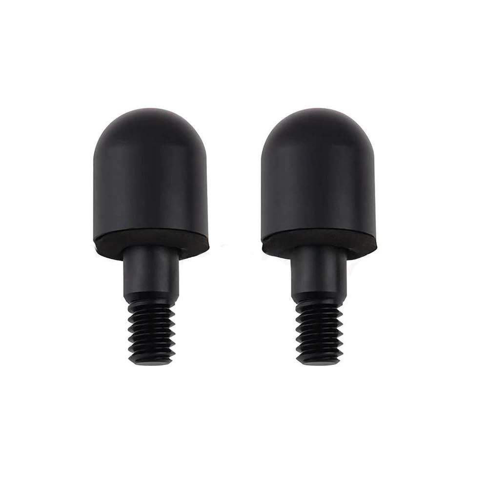 Für Smart 451 450 Für Fortwo Auto Hinten Stoßstange Nagel Legierung Anti-Kollision Schutz Auto Außen Zubehör Modifizierte Produkte(Round Head-Black,2Pcs) von FCVDUBZN