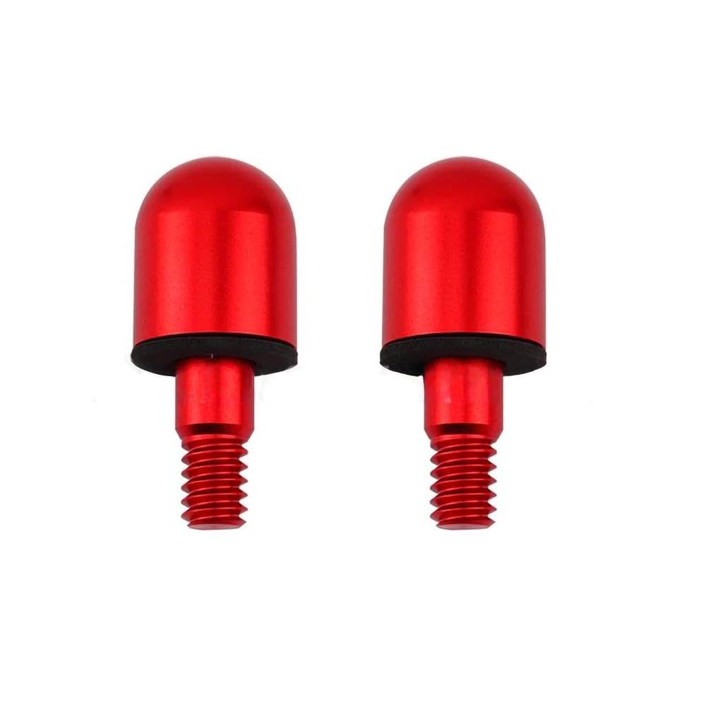 Für Smart 451 450 Für Fortwo Auto Hinten Stoßstange Nagel Legierung Anti-Kollision Schutz Auto Außen Zubehör Modifizierte Produkte(Round Head-Red,2Pcs) von FCVDUBZN