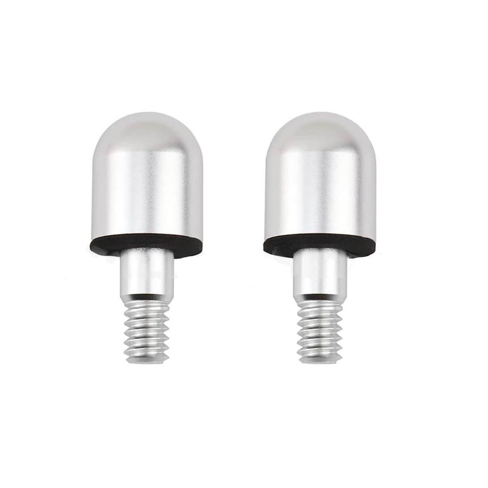 Für Smart 451 450 Für Fortwo Auto Hinten Stoßstange Nagel Legierung Anti-Kollision Schutz Auto Außen Zubehör Modifizierte Produkte(Round Head-Silver,1Pcs) von FCVDUBZN