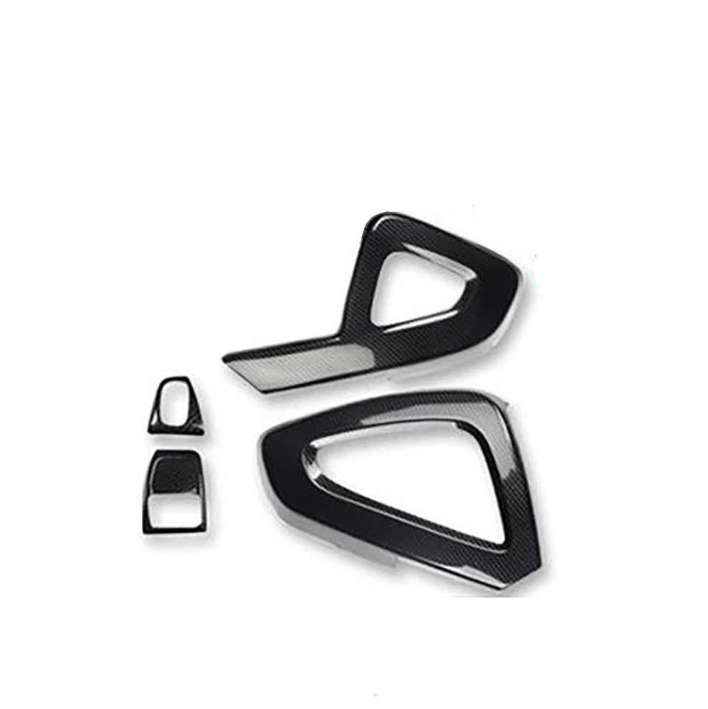 Für Smart 451 Für Fortwo Auto Carbon Dekorative Abdeckung Innen Modifikation ABS Kunststoff Aufkleber Außen Styling Zubehör(Door armrest 4 pcs A) von FCVDUBZN