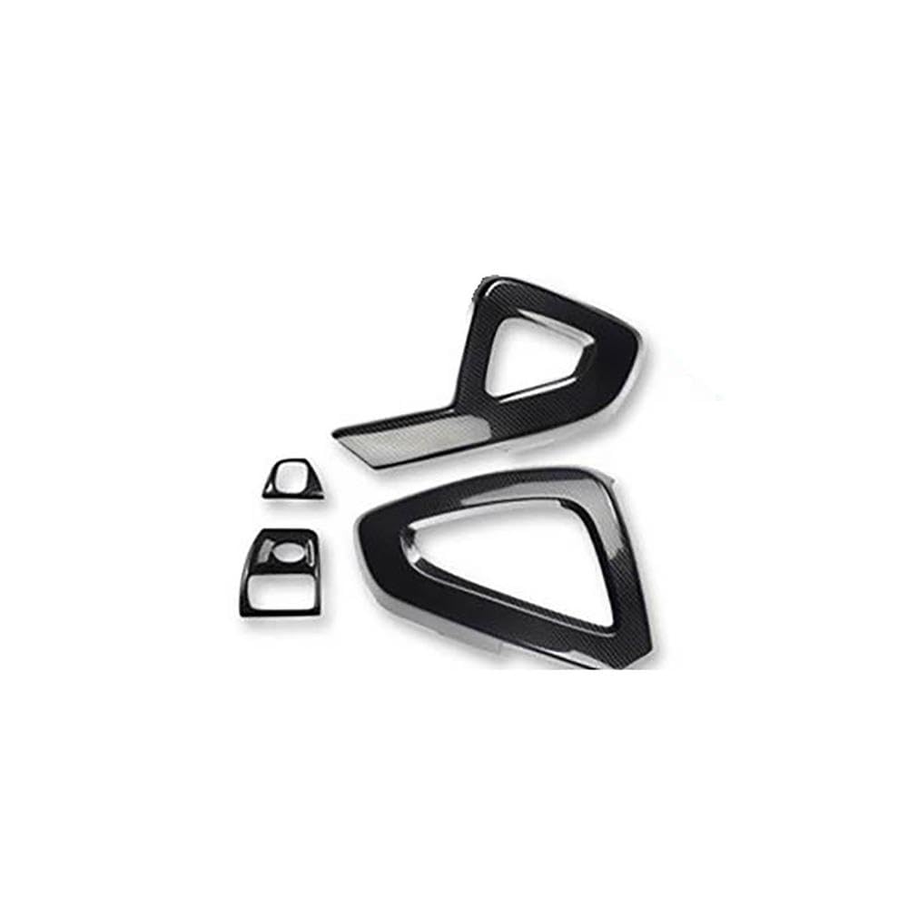 Für Smart 451 Für Fortwo Auto Carbon Dekorative Abdeckung Innen Modifikation ABS Kunststoff Aufkleber Außen Styling Zubehör(Door armrest 4 pcs B) von FCVDUBZN