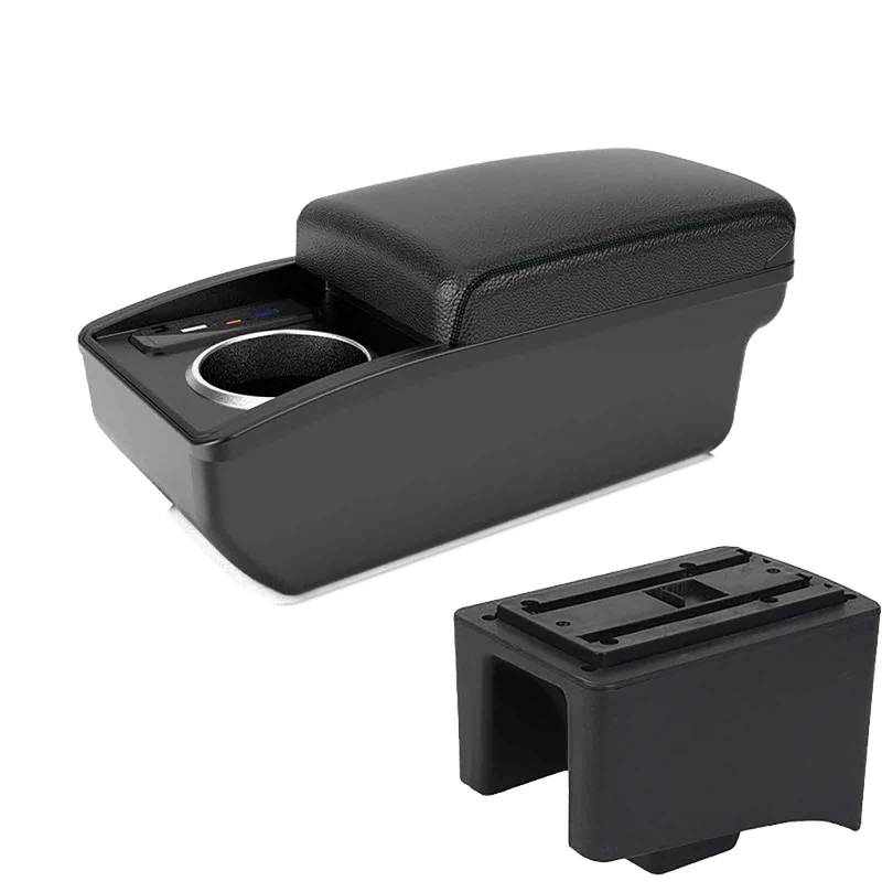 Für Vw Jetta Armlehne Box Auto Armlehne Center Console Storage Box Auto Teile Innen Änderung Details Mit USB(B2 Black line 6 USB) von FCVDUBZN