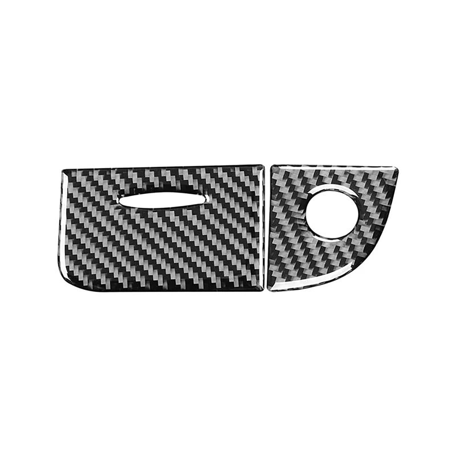 Für W211 2003-2009 Carbon Fiber Copilot Lagerung Box Schloss Abdeckung Trim Innen Zubehör von FCVDUBZN