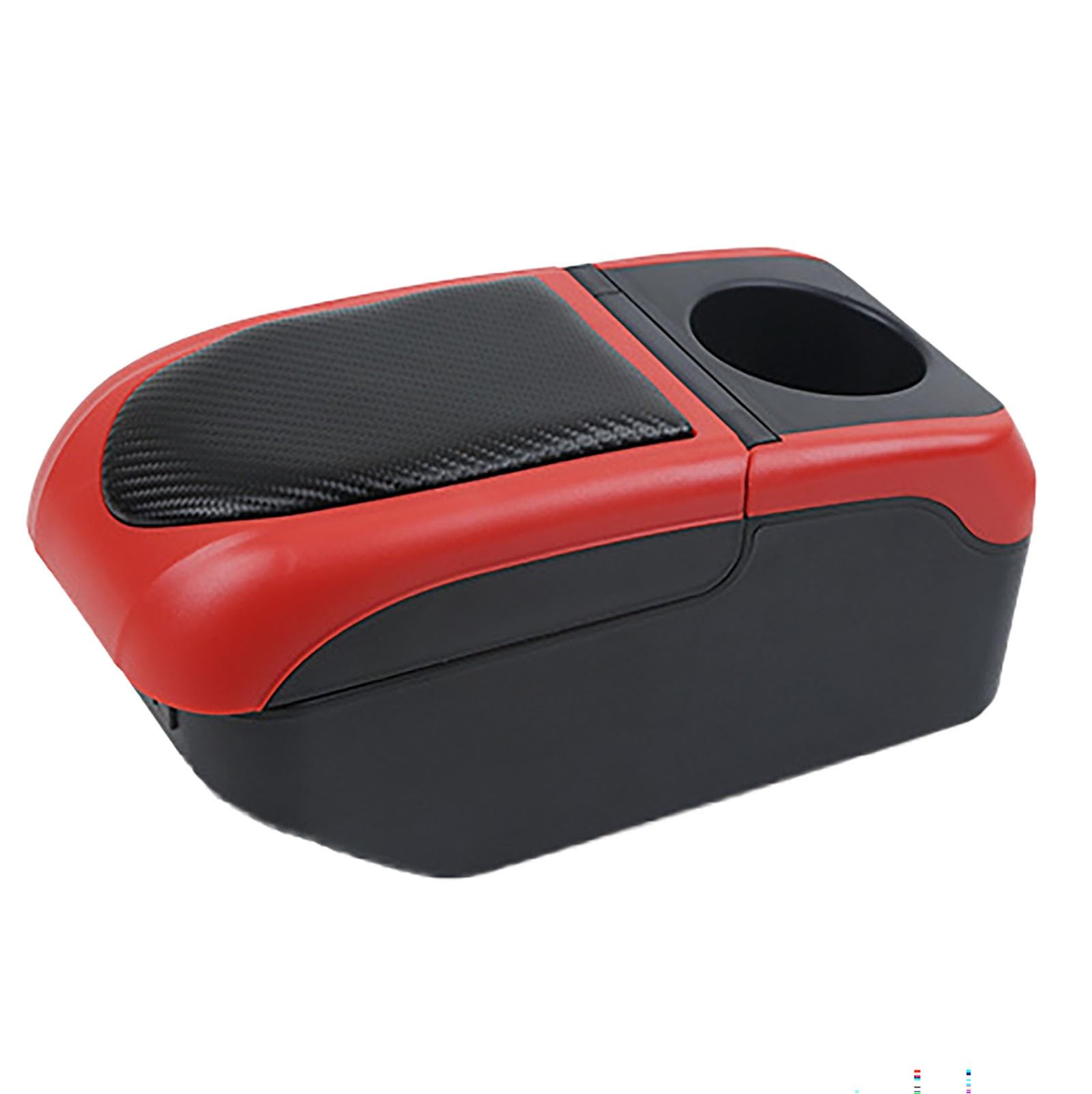 Zentrale Armlehnenbox Für Skoda Rapid Armlehnenbox Aufbewahrungsbox Autozubehör Einfache Installation Mit 6 USB(Black Red) von FCVDUBZN