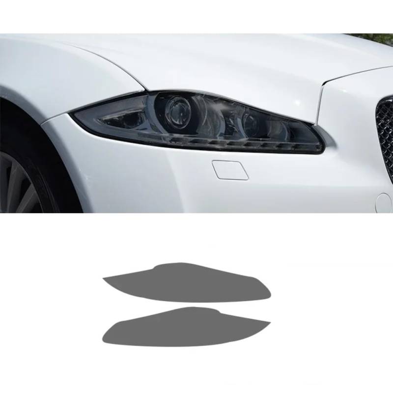 2 Stück Autoscheinwerfer-Schutzfolie, Vinyl, transparent, schwarz, TPU, vorgeschnittener Aufkleber, für Jaguar XJ X351 2010-2019 XJR XJL Zubehör von FCYADDQ