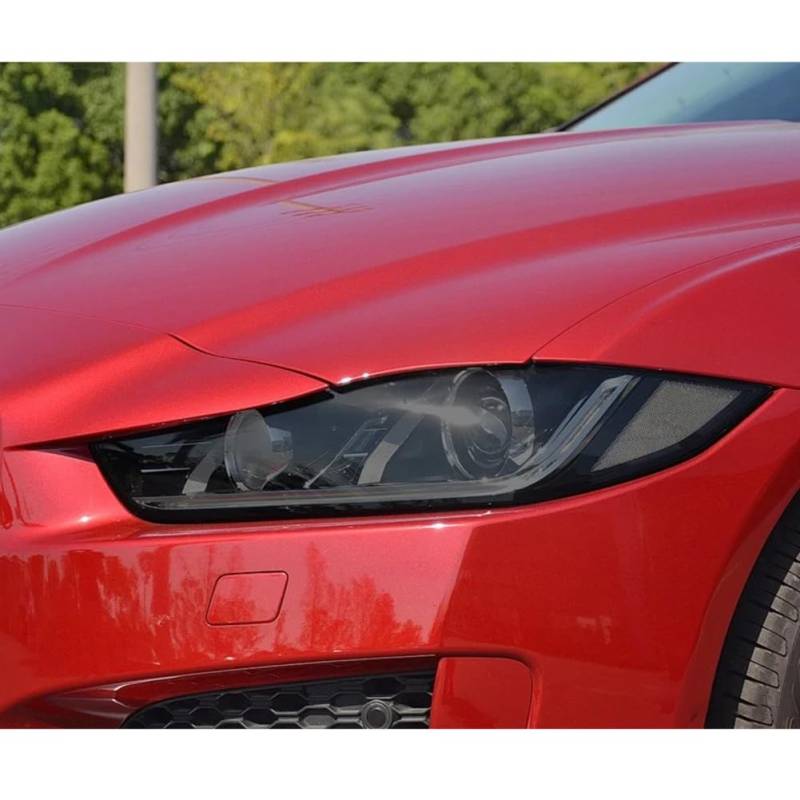 2 Stück Autoscheinwerfer-Schutzfolie, Vinyl, transparenter schwarzer TPU-Aufkleber, für Jaguar XE X760 2016 2017 2018 20192020 Zubehör von FCYADDQ