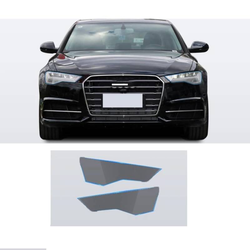 2 Stück Autoscheinwerfer Schutzfolie Scheinwerfer Transparent Schwarz TPU Aufkleber, Für Audi A3 S3 RS3 A4 A6 A7 S6 Q3 Q5 Q7 Zubehör von FCYADDQ