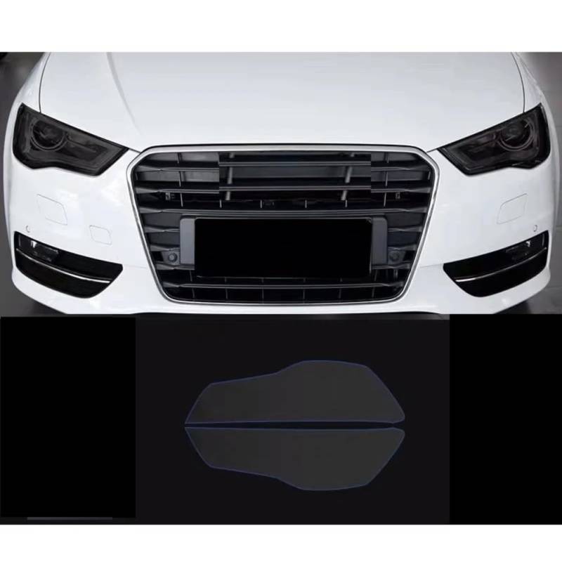 Autoscheinwerfer Tönung Schwarz Schutzfolie Schutz Transparenter TPU-Aufkleber, Für Audi A3 S3 RS3 8V 2014-On Sportback Zubehör von FCYADDQ